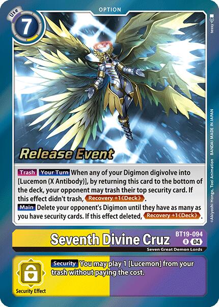 Seventh Divine Cruz [BT19-094] [Release Special Booster Ver.2.0 Pre-Release Cards] | Black Swamp Games