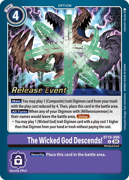 The Wicked God Descends! [BT19-099] [Release Special Booster Ver.2.0 Promos] | Black Swamp Games