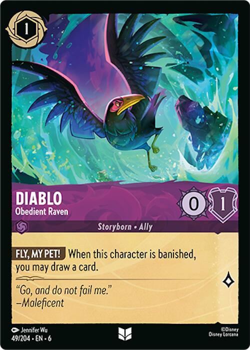 Diablo - Obedient Raven (49/204) [Azurite Sea] | Black Swamp Games