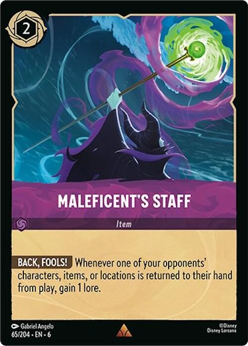 Maleficent's Staff (65/204) [Azurite Sea] | Black Swamp Games