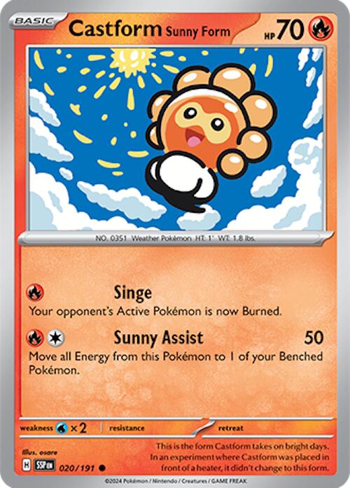 Castform Sunny Form (020/191) [Scarlet & Violet: Surging Sparks] | Black Swamp Games