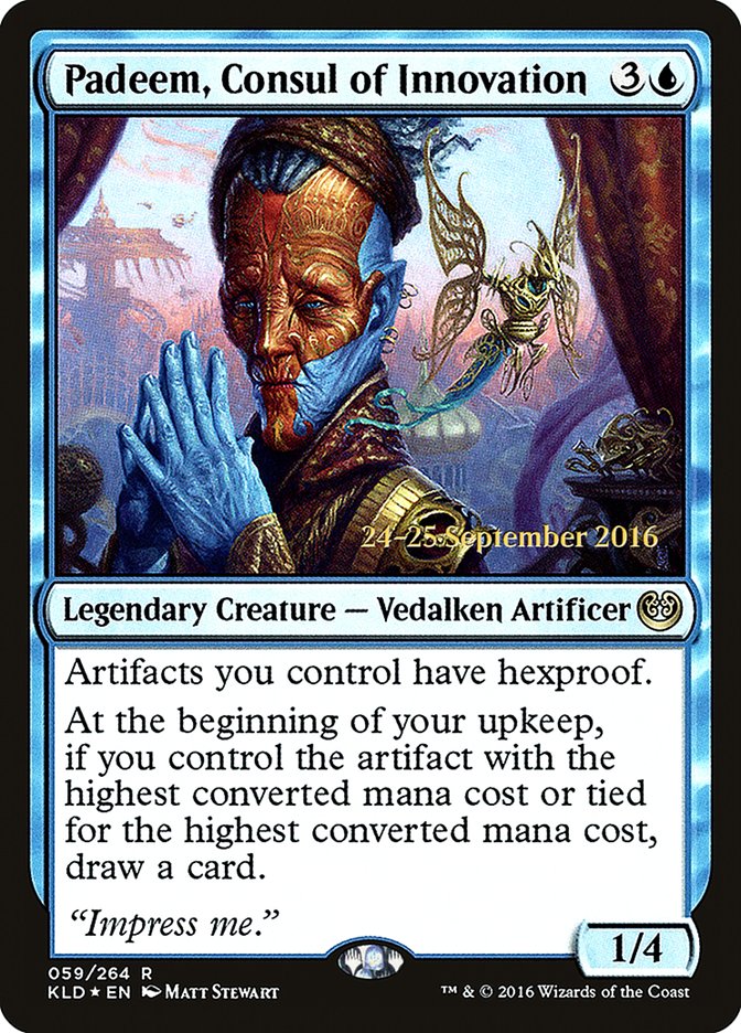 Padeem, Consul of Innovation [Kaladesh Prerelease Promos] | Black Swamp Games