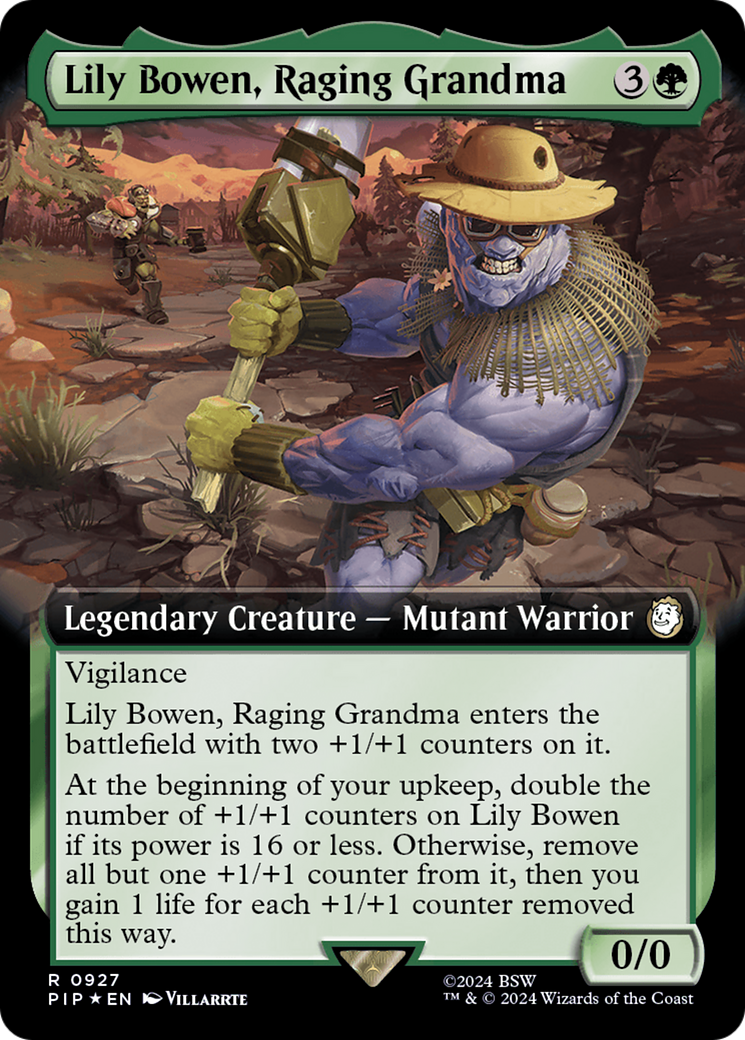 Lily Bowen, Raging Grandma (Extended Art) (Surge Foil) [Fallout] | Black Swamp Games