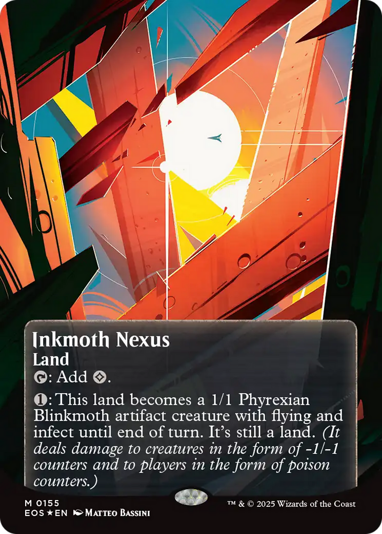 Inkmoth Nexus (0155) (Borderless) (Galaxy Foil) [Edge of Eternities: Stellar Sights] | Black Swamp Games