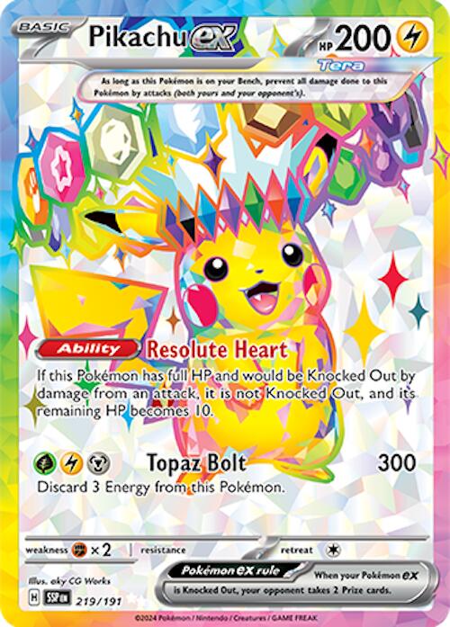 Pikachu ex (219/191) [Scarlet & Violet: Surging Sparks] | Black Swamp Games