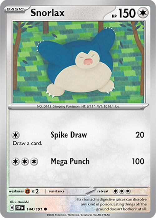 Snorlax (144/191) [Scarlet & Violet: Surging Sparks] | Black Swamp Games