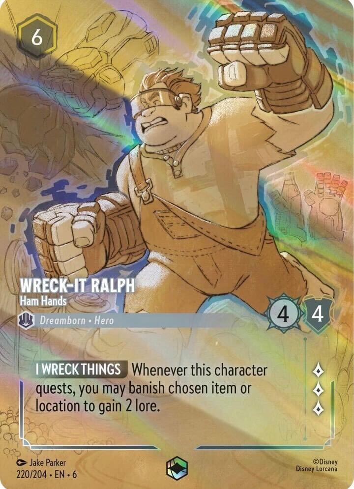 Wreck-It Ralph - Ham Hands (Enchanted) (220/204) [Azurite Sea] | Black Swamp Games