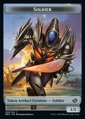 Powerstone // Soldier (008) Double-Sided Token [The Brothers' War Tokens] | Black Swamp Games
