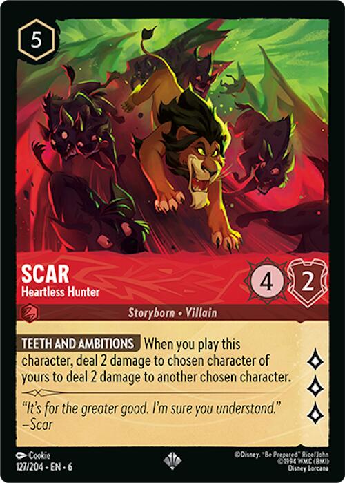 Scar - Heartless Hunter (127/204) [Azurite Sea] | Black Swamp Games