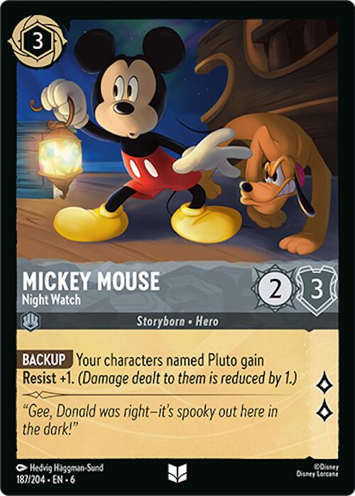 Mickey Mouse - Night Watch (187/204) [Azurite Sea] | Black Swamp Games