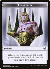 Human Warrior // Tyvar Kell Emblem Double-Sided Token [Kaldheim Tokens] | Black Swamp Games