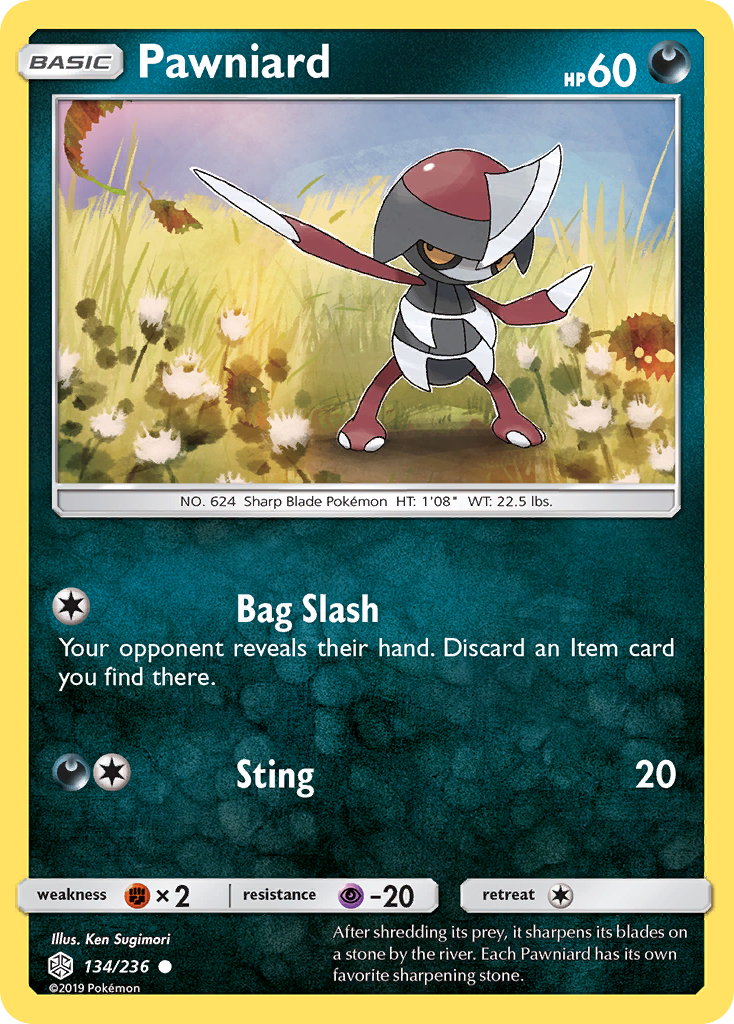 Pawniard (134/236) [Sun & Moon: Cosmic Eclipse] | Black Swamp Games