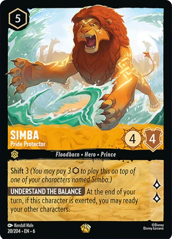 Simba - Pride Protector (20/204) [Azurite Sea] | Black Swamp Games