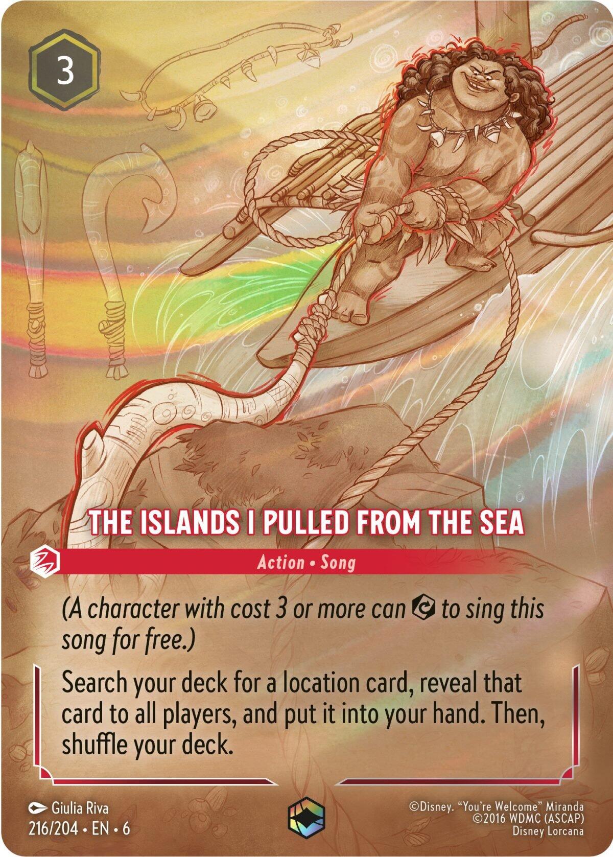 The Islands I Pulled From The Sea (Enchanted) (216/204) [Azurite Sea] | Black Swamp Games