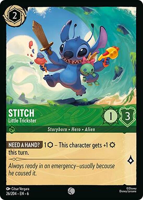Stitch - Little Trickster (26/204) [Azurite Sea] | Black Swamp Games
