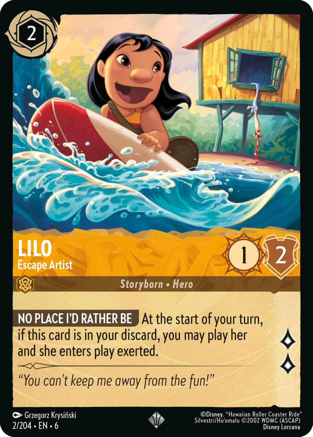 Lilo - Escape Artist (2/204) [Azurite Sea] | Black Swamp Games