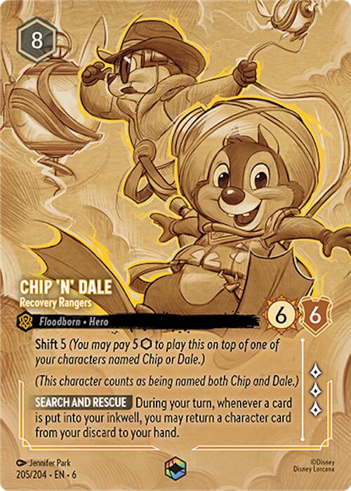 Chip 'n' Dale - Recovery Rangers (Enchanted) (205/204) [Azurite Sea] | Black Swamp Games