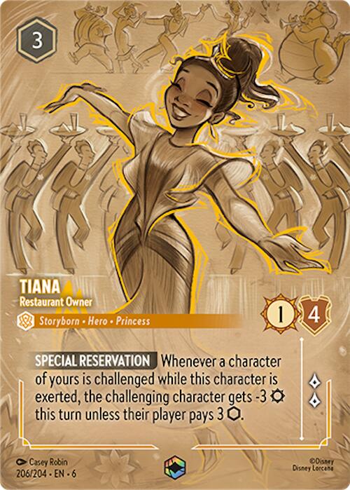 Tiana - Restaurant Owner (Enchanted) (206/204) [Azurite Sea] | Black Swamp Games