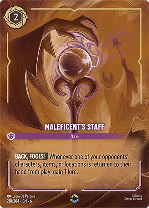 Maleficent's Staff (Enchanted) (210/204) [Azurite Sea] | Black Swamp Games