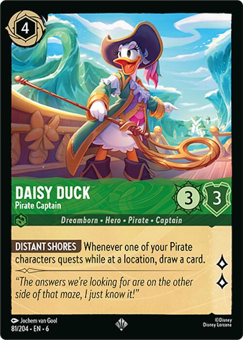 Daisy Duck - Pirate Captain (81/204) [Azurite Sea] | Black Swamp Games