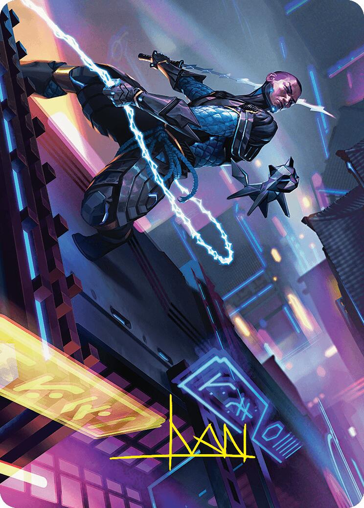 Kaito, Cunning Infiltrator Art Card (51/54) (Gold-Stamped Signature) [Foundations Art Series] | Black Swamp Games