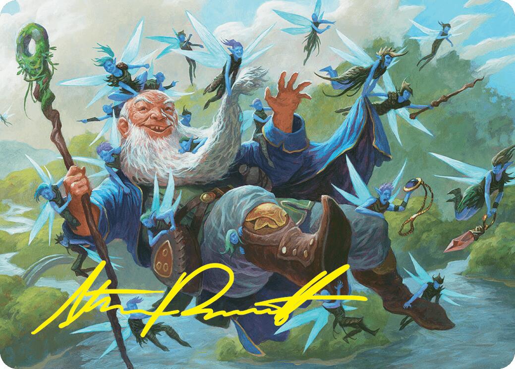 Mischievous Mystic Art Card (7/54) (Gold-Stamped Signature) [Foundations Art Series] | Black Swamp Games