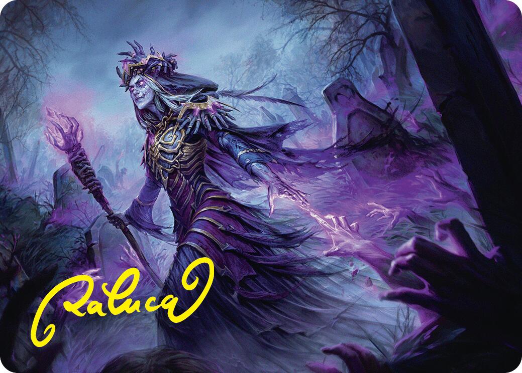 Zul Ashur, Lich Lord Art Card (10/54) (Gold-Stamped Signature) [Foundations Art Series] | Black Swamp Games