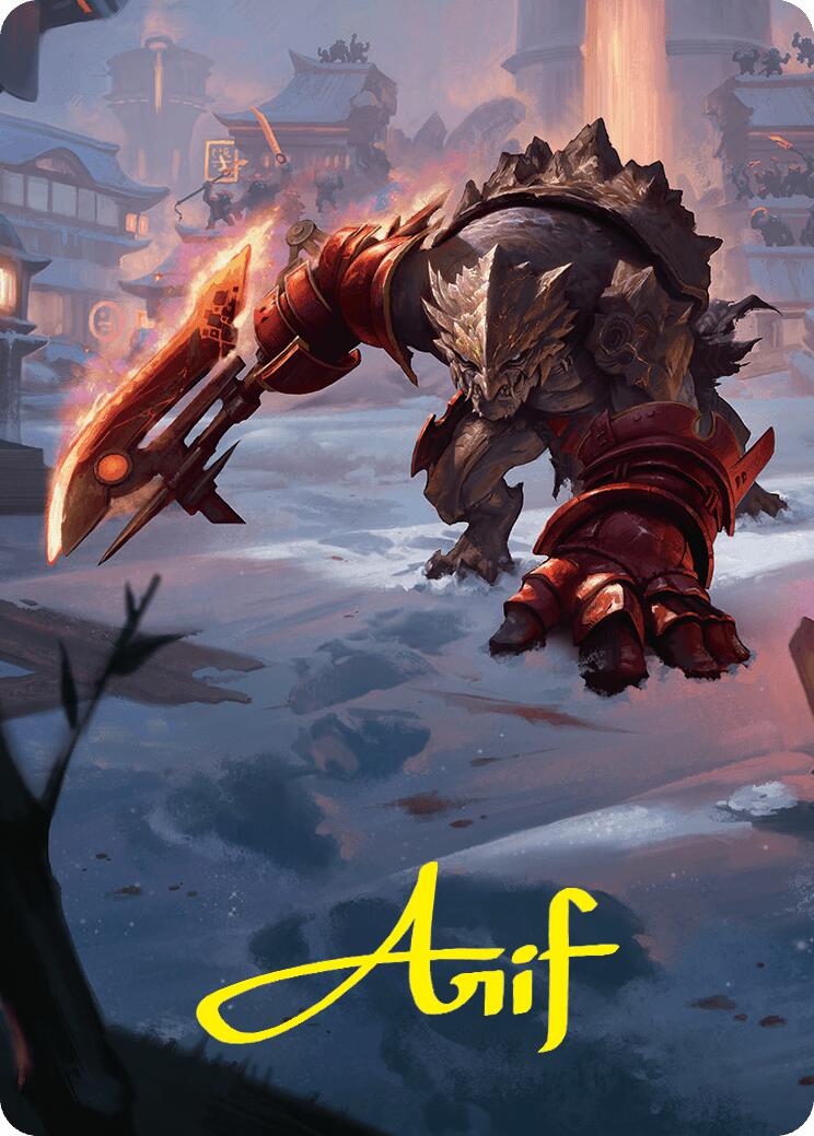 Searslicer Goblin Art Card (39/54) (Gold-Stamped Signature) [Foundations Art Series] | Black Swamp Games