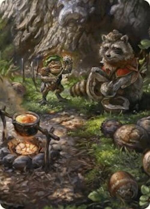 Sylvan Scavenging Art Card (46/54) [Foundations Art Series] | Black Swamp Games