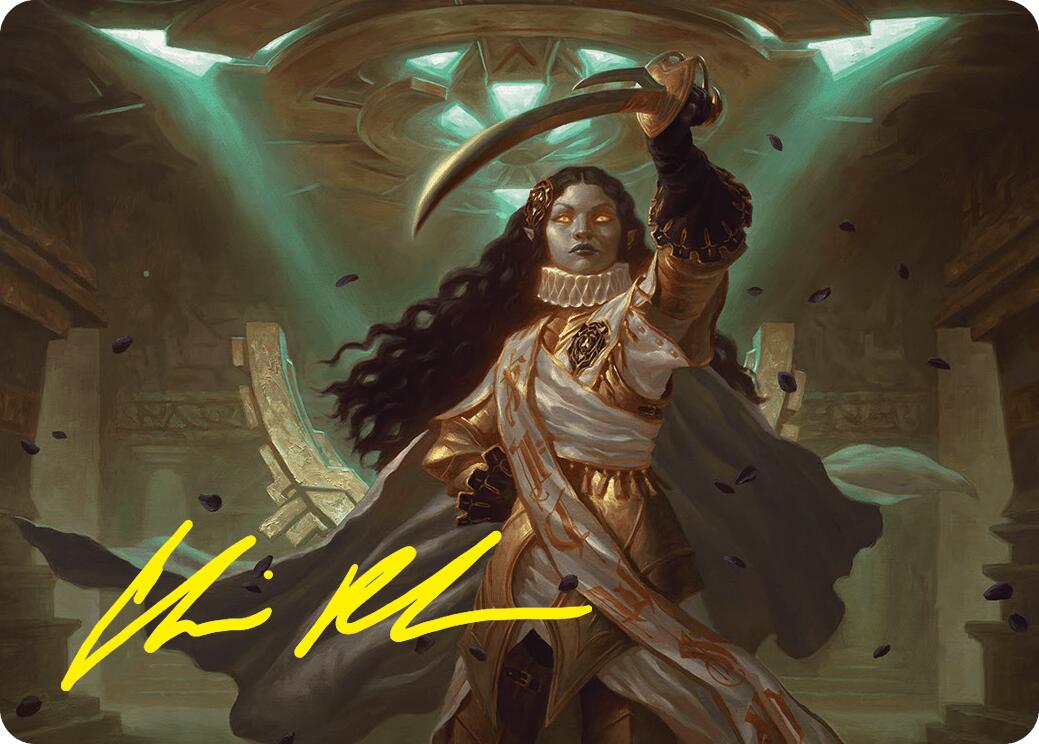 Elenda, Saint of Dusk Art Card (15/54) (Gold-Stamped Signature) [Foundations Art Series] | Black Swamp Games