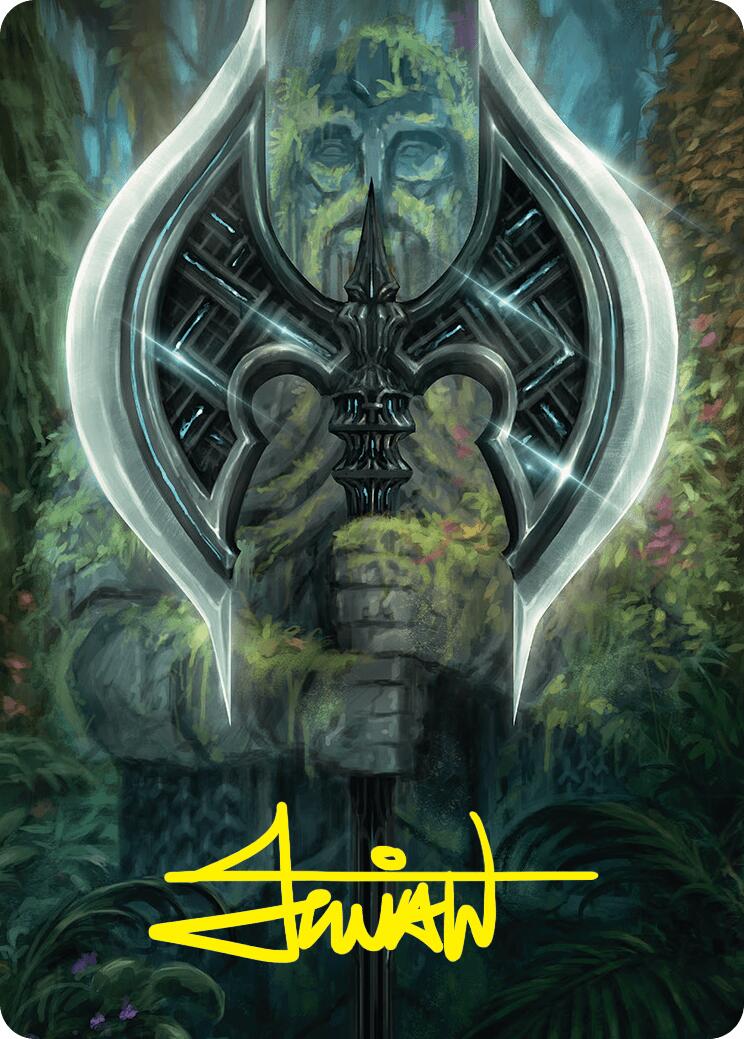 Leyline Axe Art Card (49/54) (Gold-Stamped Signature) [Foundations Art Series] | Black Swamp Games