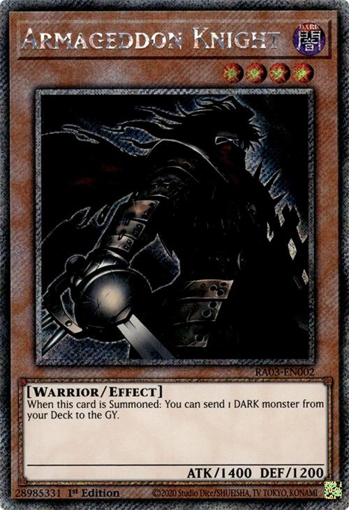 Armageddon Knight (Platinum Secret Rare) [RA03-EN002] Platinum Secret Rare | Black Swamp Games
