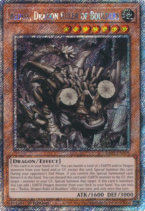 Redox, Dragon Ruler of Boulders (Platinum Secret Rare) [RA03-EN008] Platinum Secret Rare | Black Swamp Games
