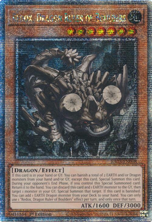 Redox, Dragon Ruler of Boulders (Quarter Century Secret Rare) [RA03-EN008] Quarter Century Secret Rare | Black Swamp Games