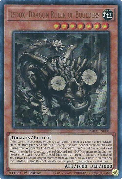 Redox, Dragon Ruler of Boulders (UR) [RA03-EN008] Ultra Rare | Black Swamp Games