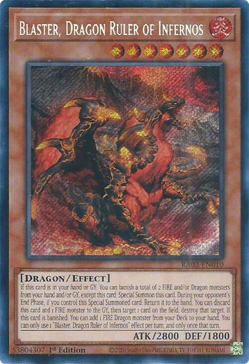 Blaster, Dragon Ruler of Infernos (Secret Rare) [RA03-EN010] Secret Rare | Black Swamp Games