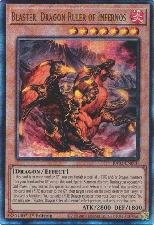 Blaster, Dragon Ruler of Infernos (UTR) [RA03-EN010] Prismatic Ultimate Rare | Black Swamp Games