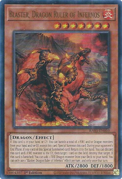 Blaster, Dragon Ruler of Infernos (UR) [RA03-EN010] Ultra Rare | Black Swamp Games