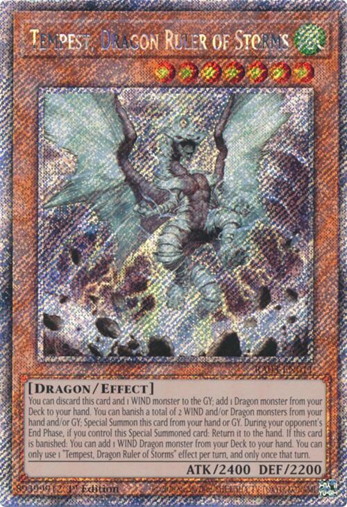 Tempest, Dragon Ruler of Storms (Platinum Secret Rare) [RA03-EN011] Platinum Secret Rare | Black Swamp Games
