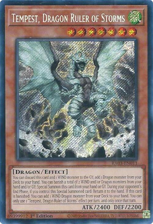 Tempest, Dragon Ruler of Storms (Secret Rare) [RA03-EN011] Secret Rare | Black Swamp Games