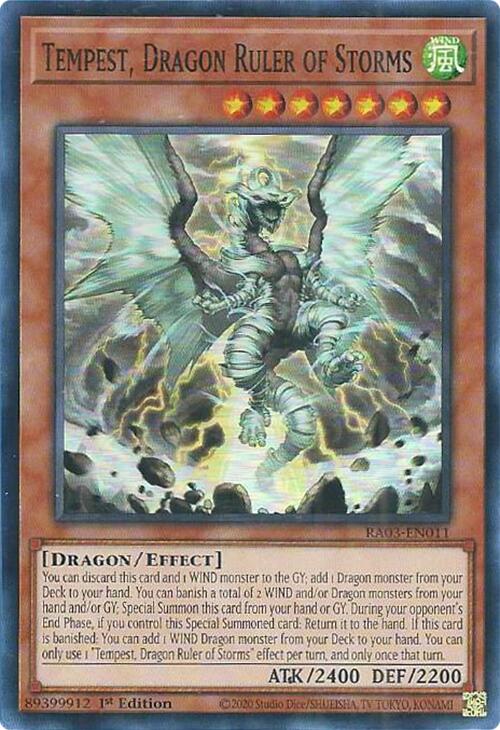 Tempest, Dragon Ruler of Storms [RA03-EN011] Super Rare | Black Swamp Games