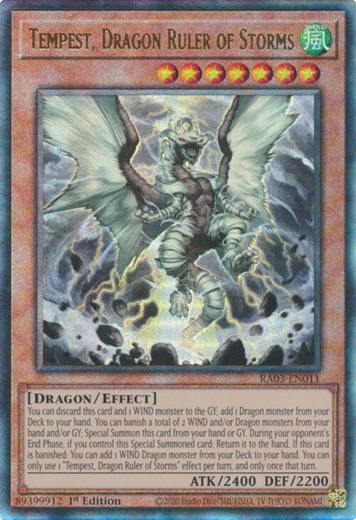 Tempest, Dragon Ruler of Storms (UTR) [RA03-EN011] Prismatic Ultimate Rare | Black Swamp Games