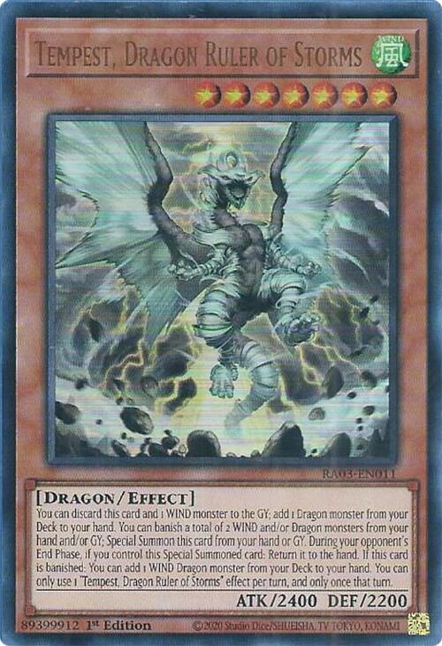 Tempest, Dragon Ruler of Storms (UR) [RA03-EN011] Ultra Rare | Black Swamp Games