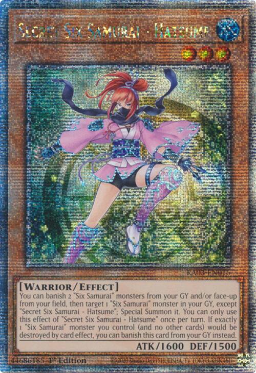 Secret Six Samurai - Hatsume (Quarter Century Secret Rare) [RA03-EN016] Quarter Century Secret Rare | Black Swamp Games