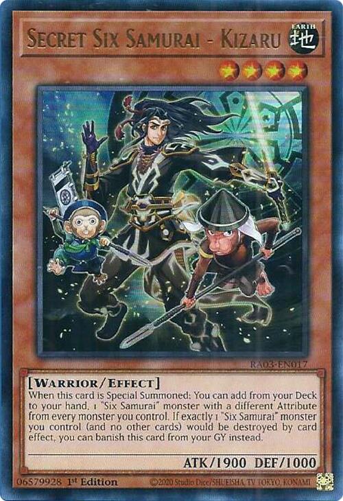 Secret Six Samurai - Kizaru (UR) [RA03-EN017] Ultra Rare | Black Swamp Games