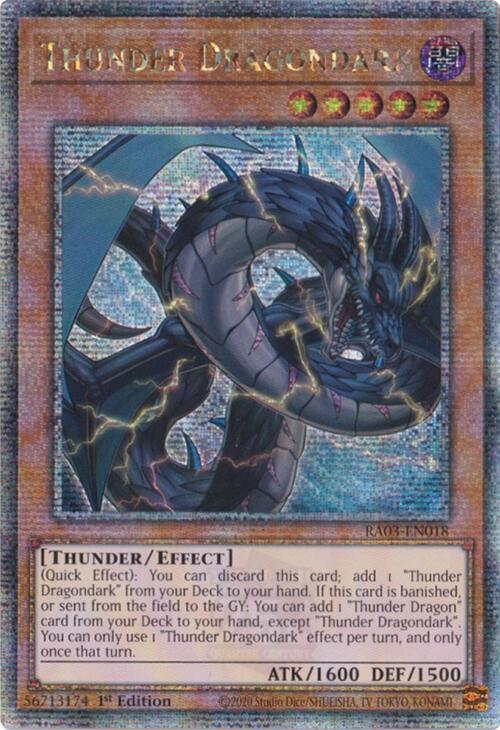 Thunder Dragondark (Quarter Century Secret Rare) [RA03-EN018] Quarter Century Secret Rare | Black Swamp Games