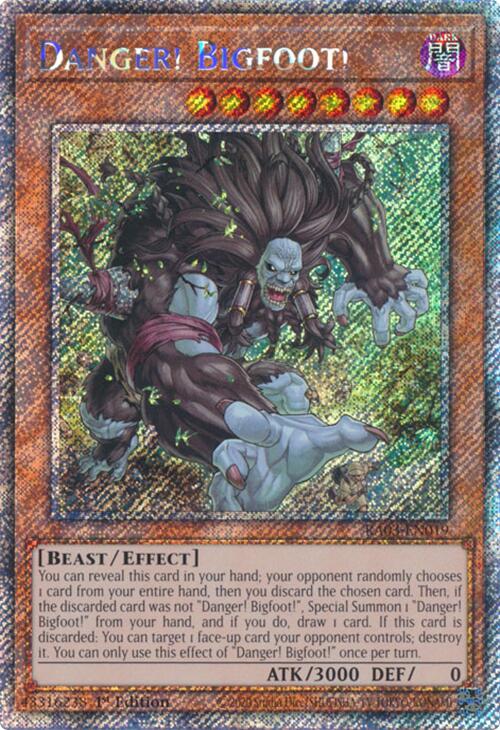 Danger! Bigfoot! (Platinum Secret Rare) [RA03-EN019] Platinum Secret Rare | Black Swamp Games