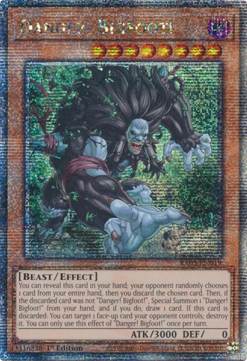 Danger! Bigfoot! (Quarter Century Secret Rare) [RA03-EN019] Quarter Century Secret Rare | Black Swamp Games