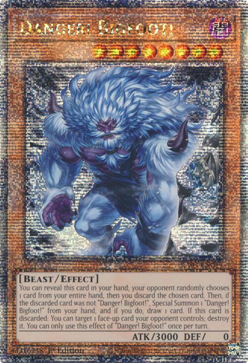 Danger! Bigfoot! (Alternate Art) (Quarter Century Secret Rare) [RA03-EN019] Quarter Century Secret Rare | Black Swamp Games