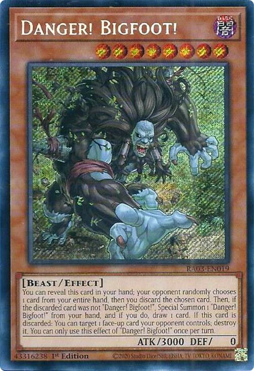 Danger! Bigfoot! (Secret Rare) [RA03-EN019] Secret Rare | Black Swamp Games